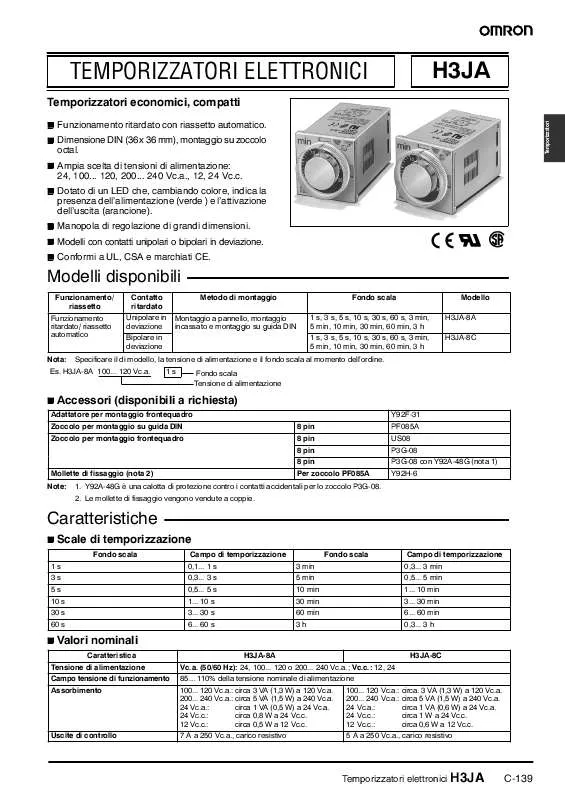 Mode d'emploi OMRON H3JA