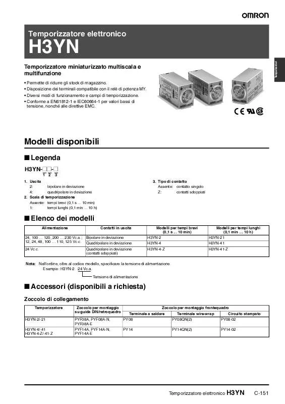 Mode d'emploi OMRON H3YN