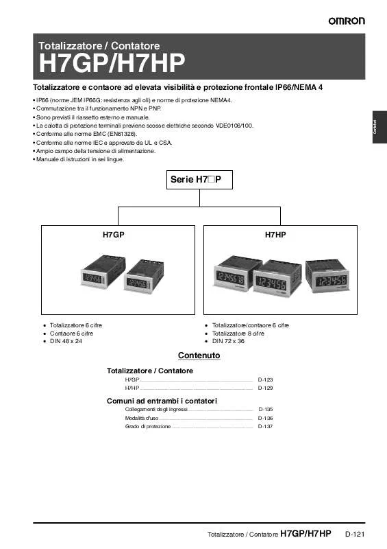 Mode d'emploi OMRON H7G