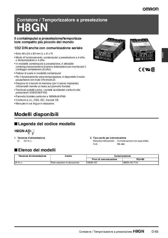 Mode d'emploi OMRON H8GN