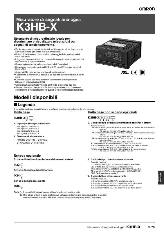 Mode d'emploi OMRON K3HB-X