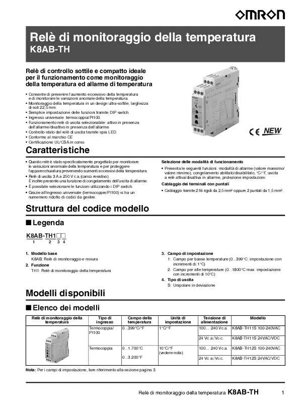 Mode d'emploi OMRON K8AB-TH