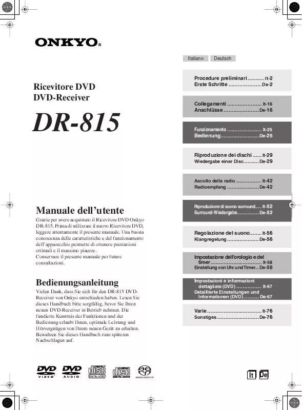 Mode d'emploi ONKYO DR-815