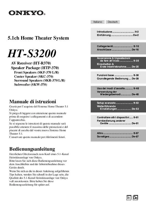 Mode d'emploi ONKYO HT-S3200