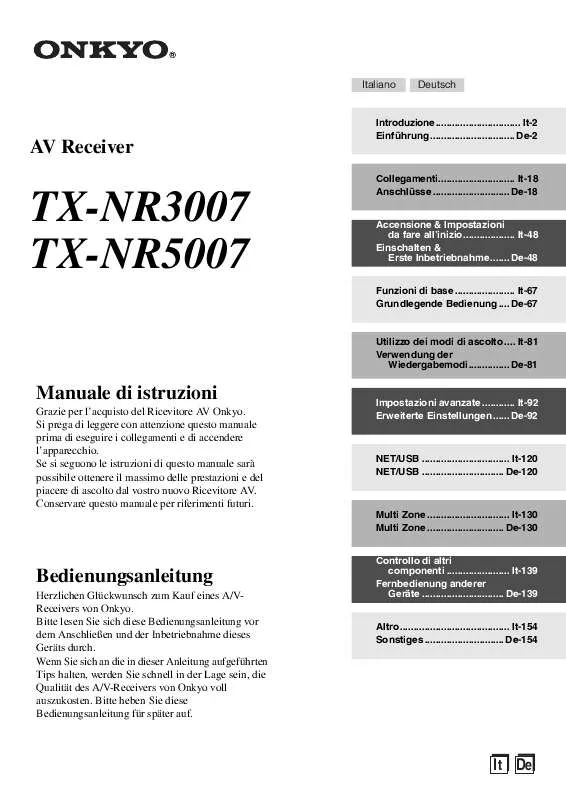 Mode d'emploi ONKYO TX-NR3007