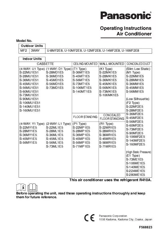 Mode d'emploi PANASONIC U-12MF2E8