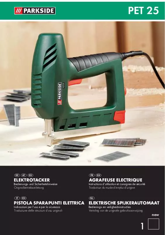 Mode d'emploi PARKSIDE KH 3050 ELECTRIC NAILER