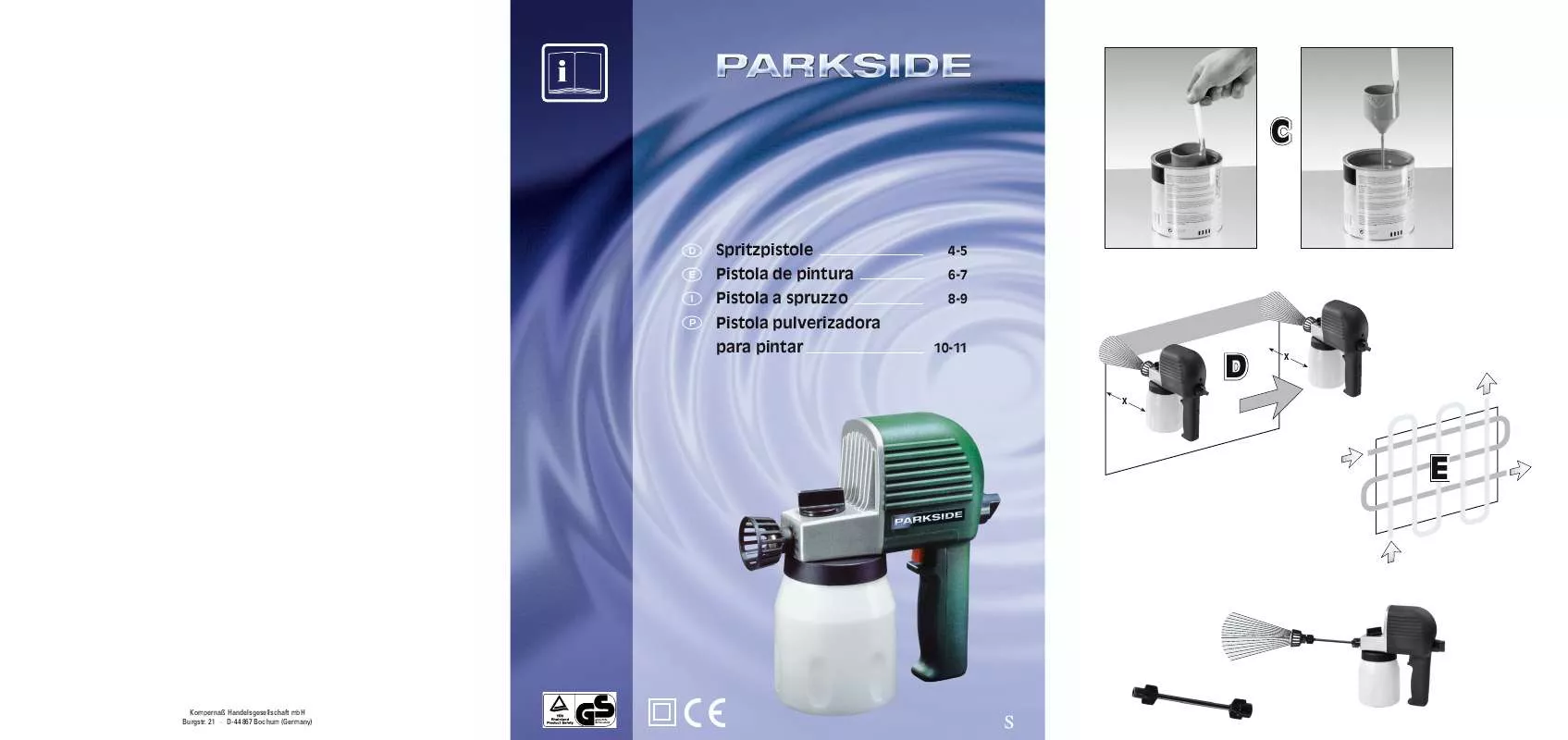 Mode d'emploi PARKSIDE KH 3114 ELECTRIC SPRAY GUN