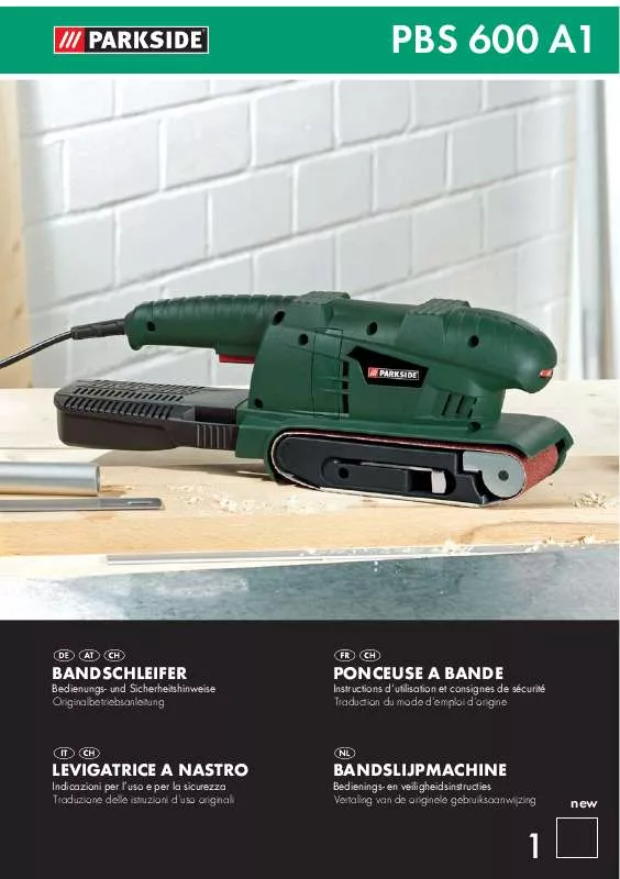 Mode d'emploi PARKSIDE PBS 600 A1 BELT SANDER