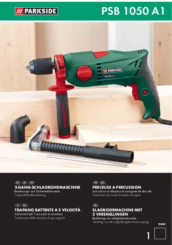 Mode d'emploi PARKSIDE PSB 1050 A1 2-SPEED HAMMER DRILL