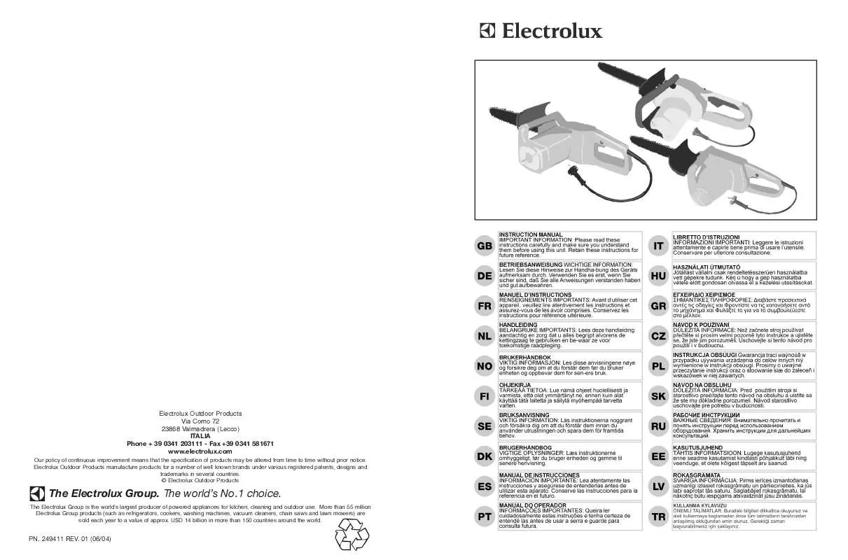 Mode d'emploi PARTNER P 1535 + ZAINO