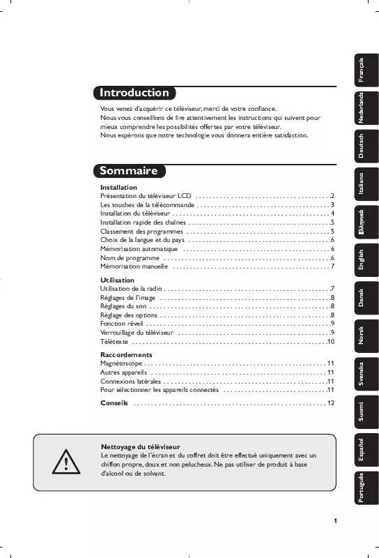 Mode d'emploi PHILIPS 13PF7835