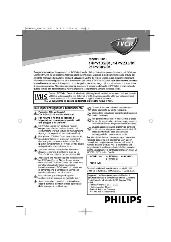 Mode d'emploi PHILIPS 14PV235