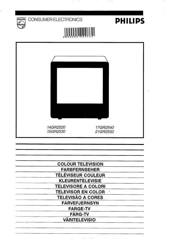 Mode d'emploi PHILIPS 15GR2530-08B