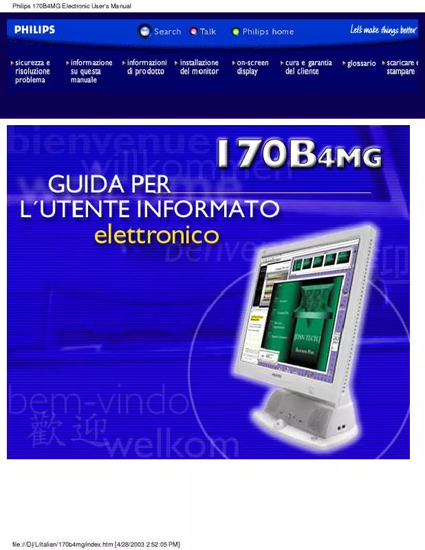 Mode d'emploi PHILIPS 170B4MG