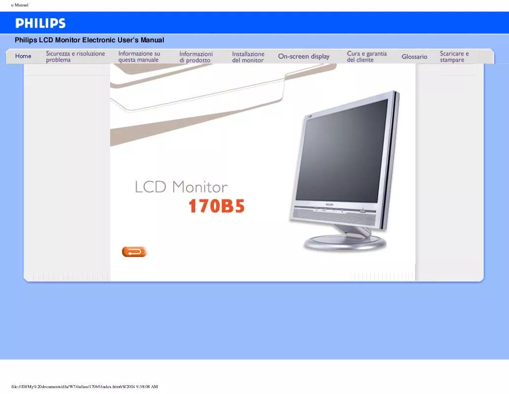 Mode d'emploi PHILIPS 170B5CS