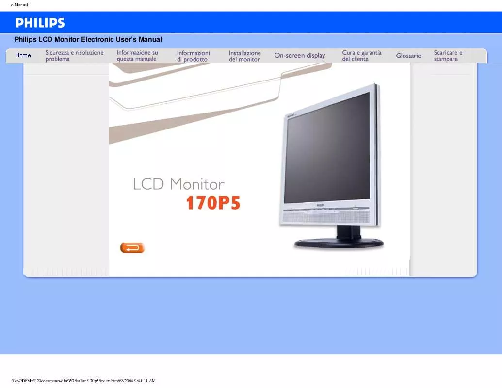 Mode d'emploi PHILIPS 170P5ES