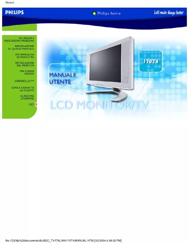 Mode d'emploi PHILIPS 170T4FS