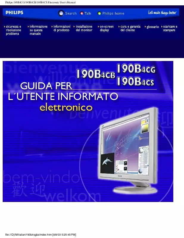 Mode d'emploi PHILIPS 190B4CG