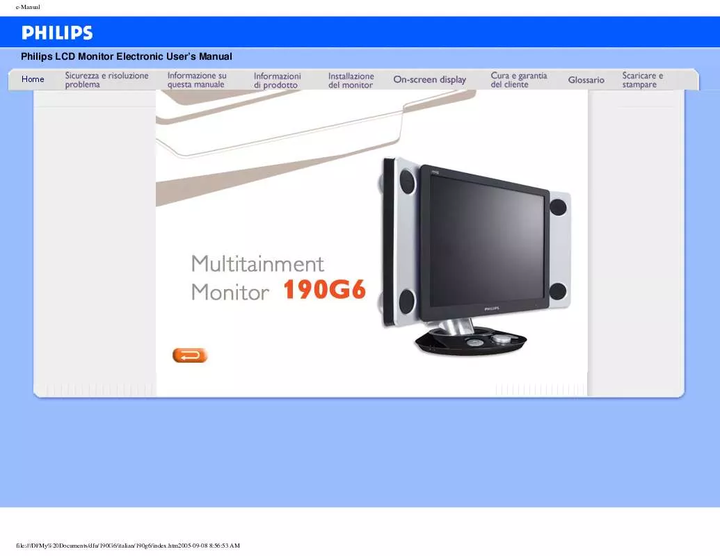 Mode d'emploi PHILIPS 190G6FB