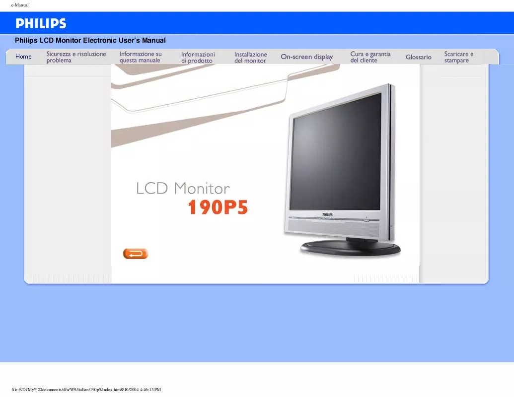 Mode d'emploi PHILIPS 190P5ES