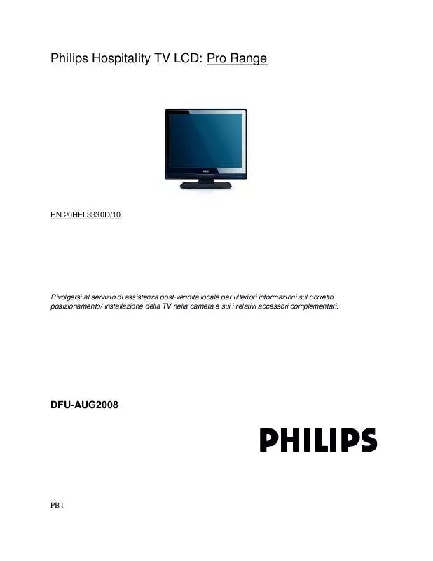 Mode d'emploi PHILIPS 20HFL3330D