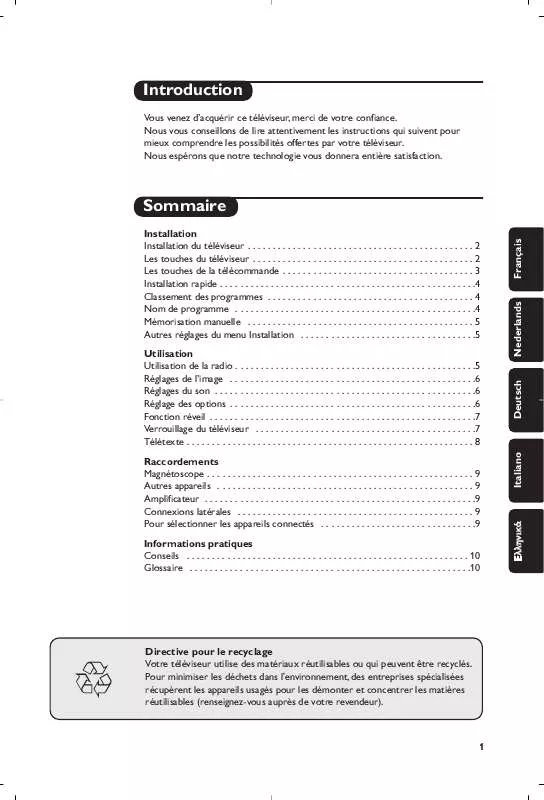 Mode d'emploi PHILIPS 21PT4457