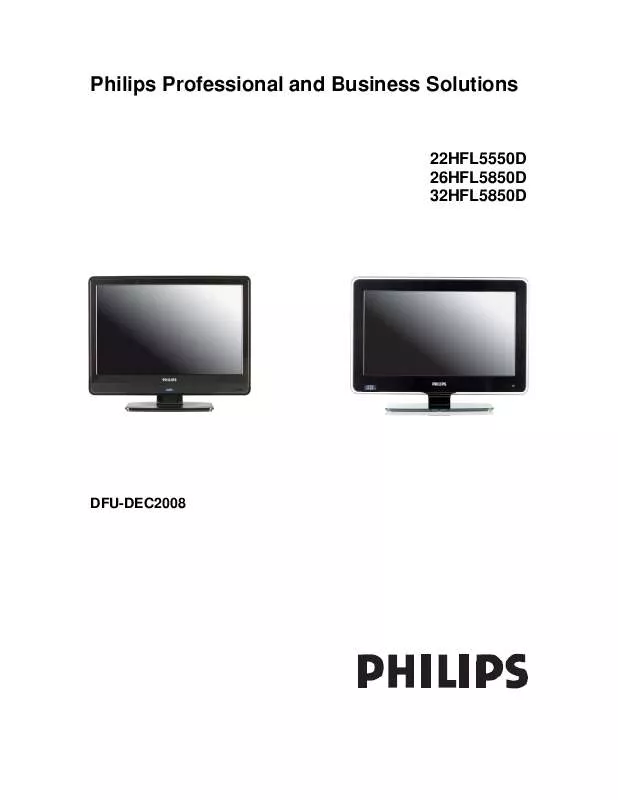 Mode d'emploi PHILIPS 32HFL5850D