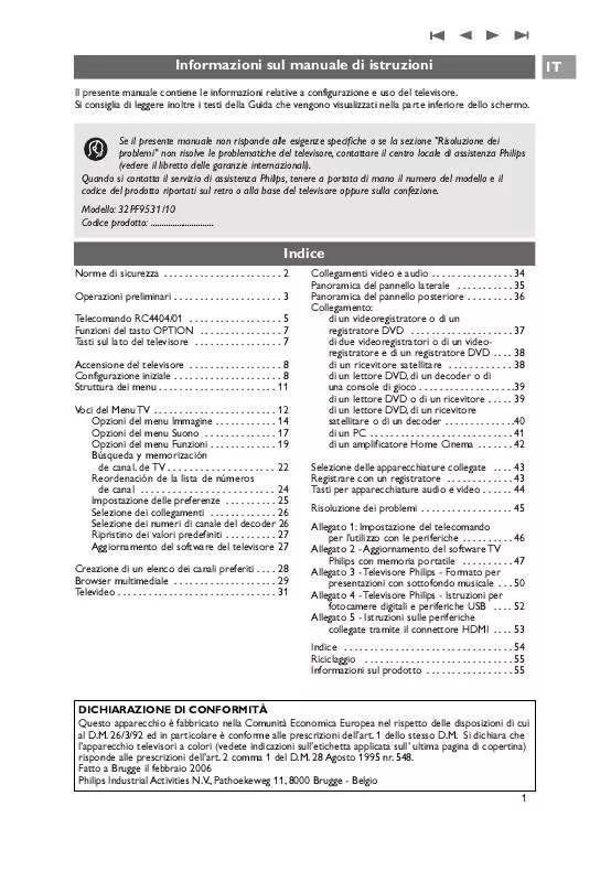 Mode d'emploi PHILIPS 32PF9531