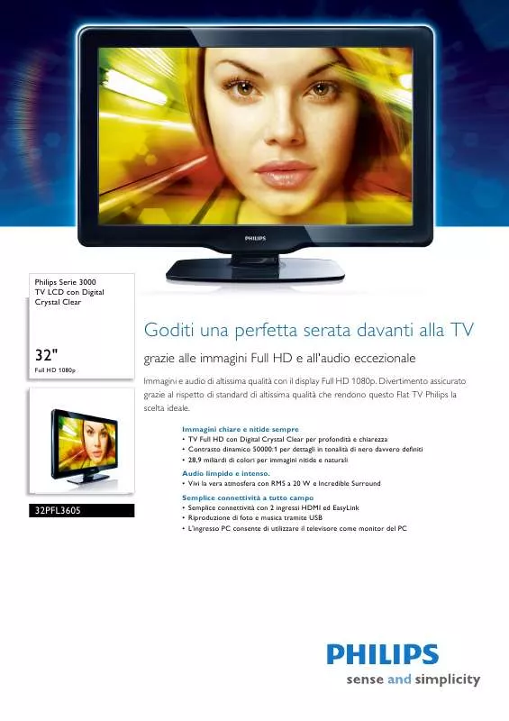 Mode d'emploi PHILIPS 32PFL3605