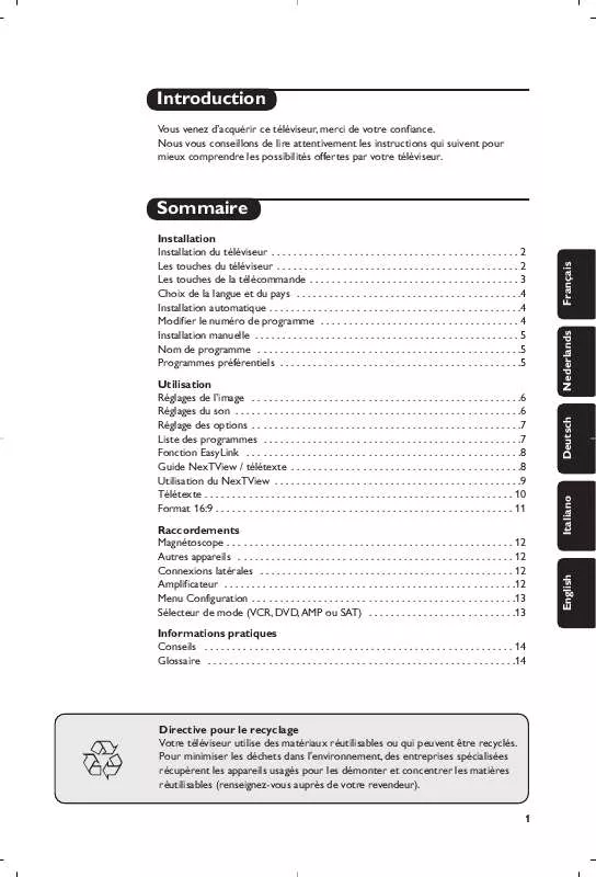 Mode d'emploi PHILIPS 32PW8818