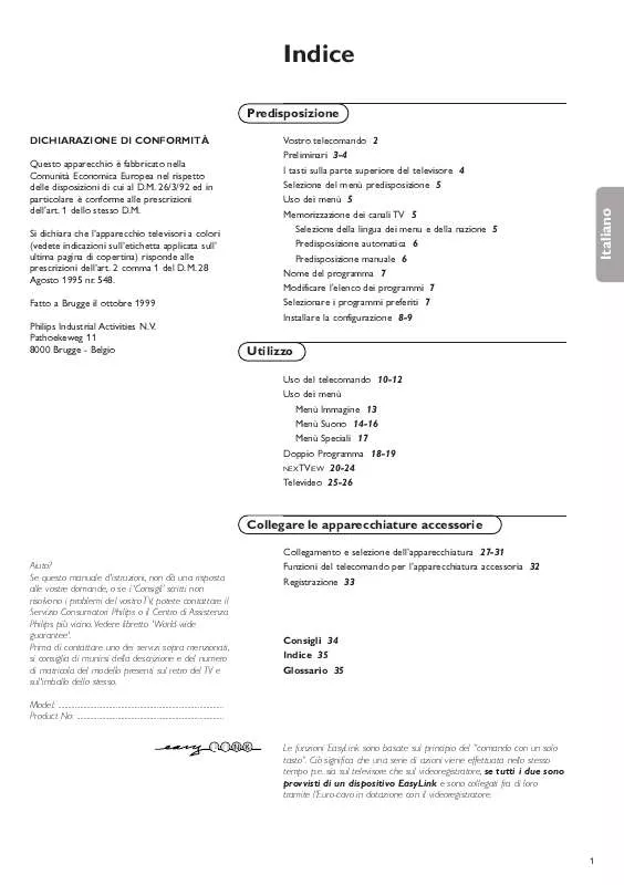 Mode d'emploi PHILIPS 36PW9767