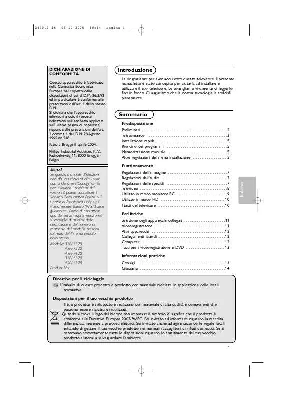 Mode d'emploi PHILIPS 42PF7320