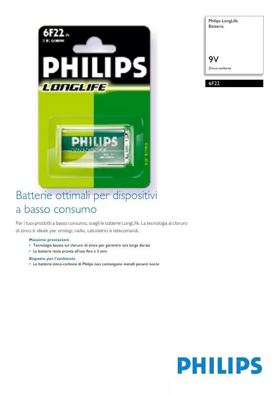 Mode d'emploi PHILIPS 6F22