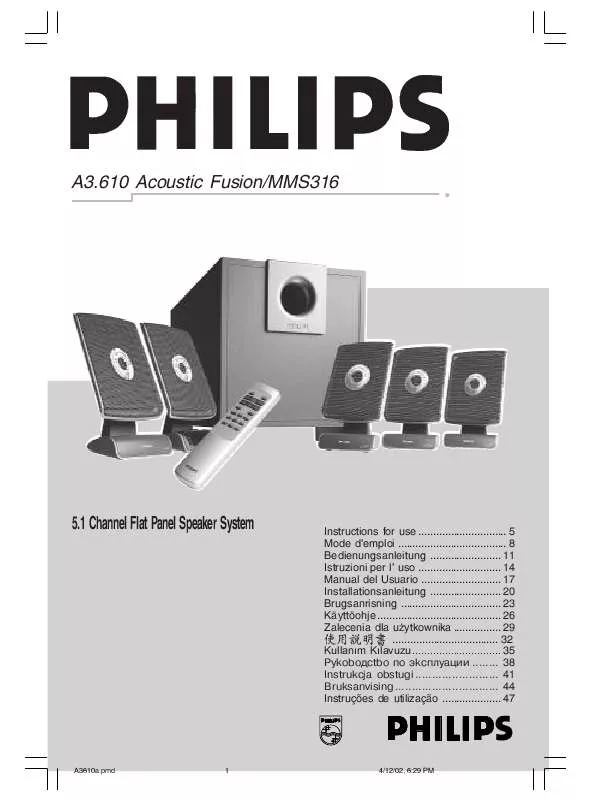 Mode d'emploi PHILIPS A3.610