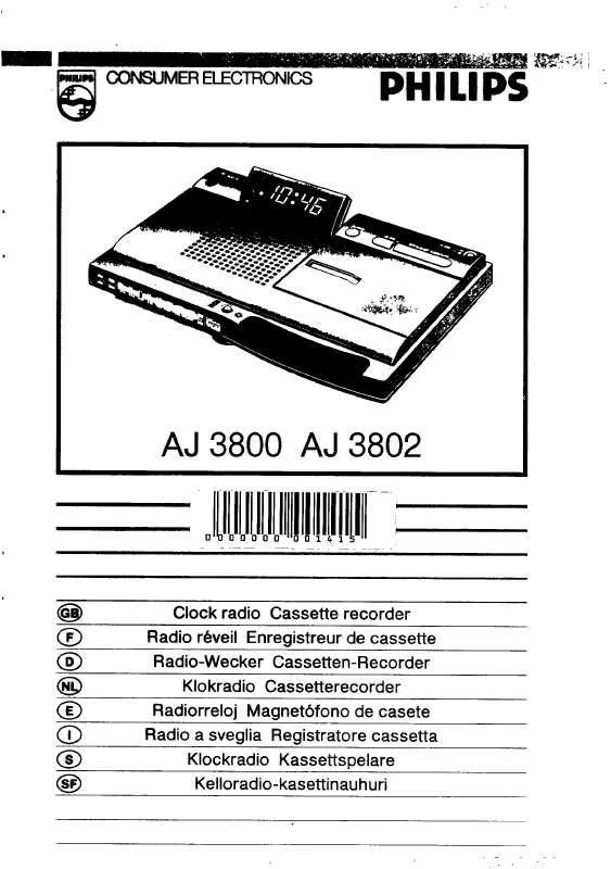 Mode d'emploi PHILIPS AJ3800