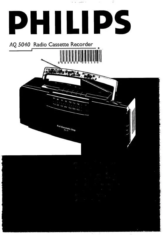 Mode d'emploi PHILIPS AQ5040-20M