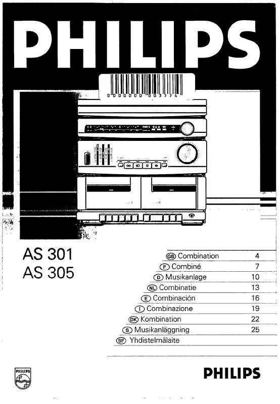 Mode d'emploi PHILIPS AS301