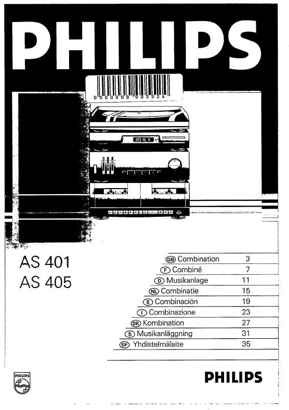 Mode d'emploi PHILIPS AS401