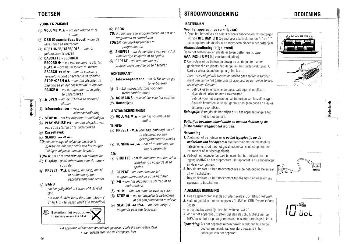 Mode d'emploi PHILIPS AZ1025