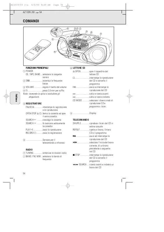 Mode d'emploi PHILIPS AZ1035