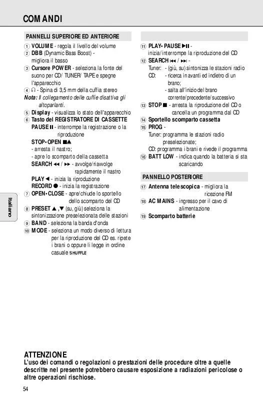 Mode d'emploi PHILIPS AZ1040