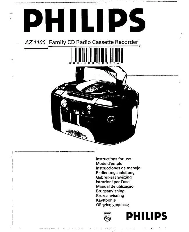 Mode d'emploi PHILIPS AZ1100