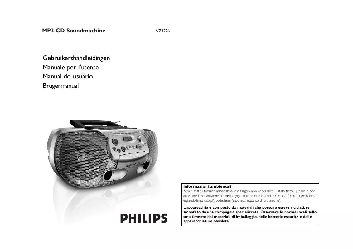 Mode d'emploi PHILIPS AZ1226-00C