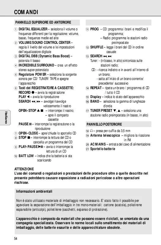 Mode d'emploi PHILIPS AZ1570