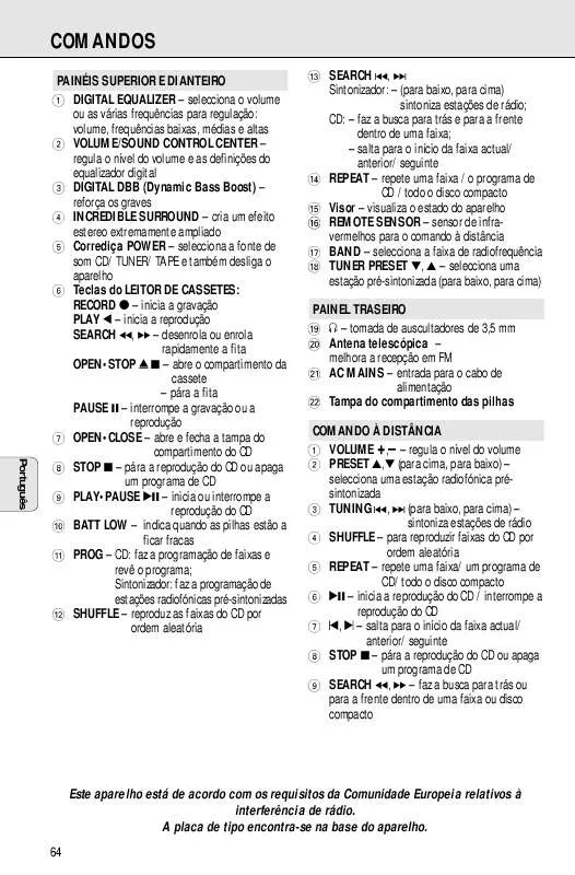 Mode d'emploi PHILIPS AZ1575