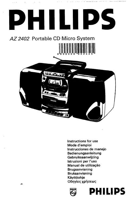 Mode d'emploi PHILIPS AZ2402