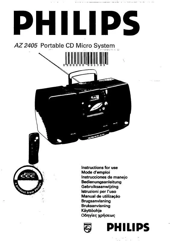 Mode d'emploi PHILIPS AZ2405