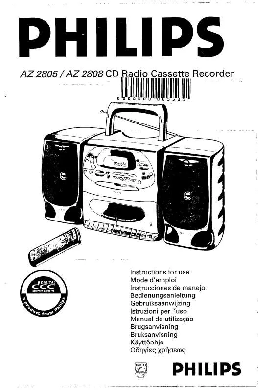 Mode d'emploi PHILIPS AZ2805