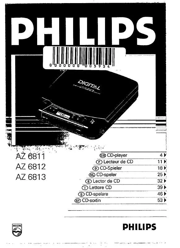 Mode d'emploi PHILIPS AZ6813